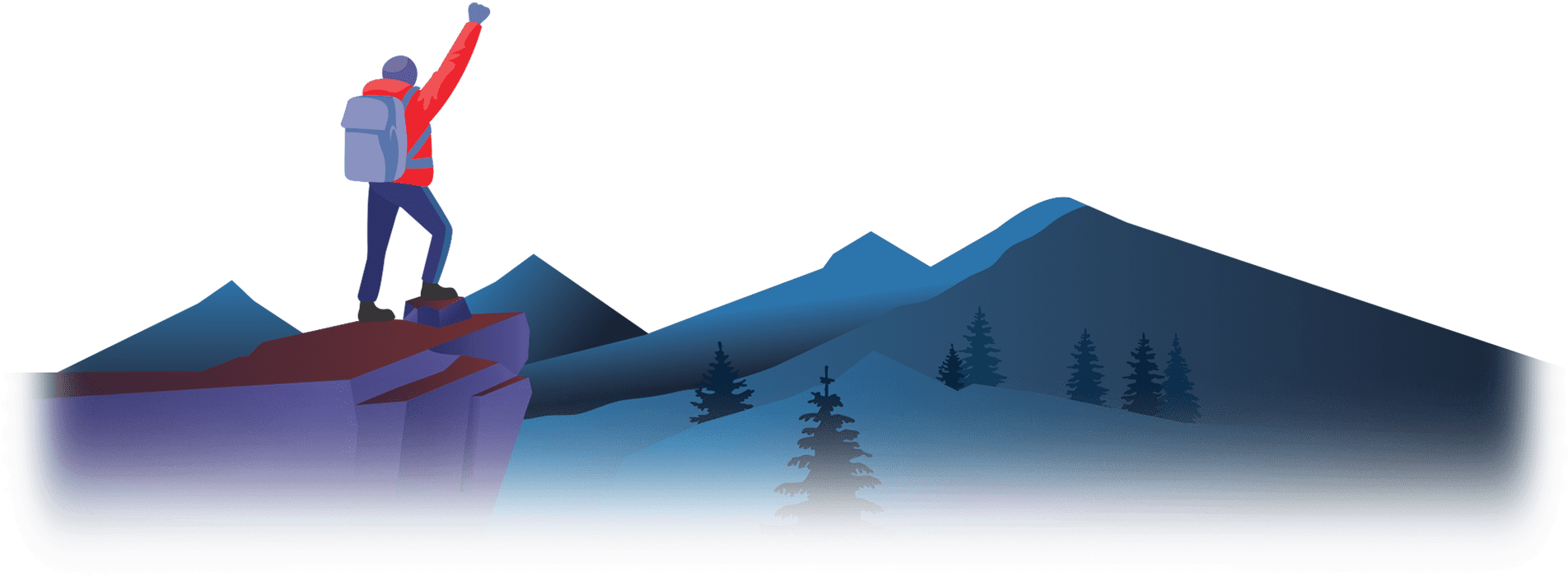 Hiker on a mountain trail